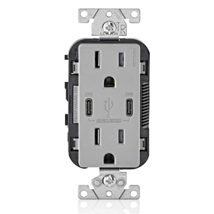 CC1P3-GY DECO TYP CC USB 15A 30W GRY