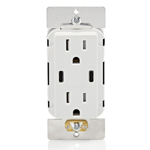 CC1P6-W DECO TYP CC USB 15A 60W WHT