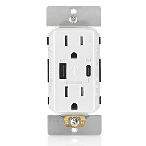 AC1P6-W DECO TYP AC USB 15A 60W WHT