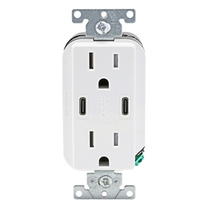 CC1X3-W DECO TYP CC USB 15A 30W WHT