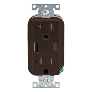 AC2X3-B DECO TYP AC USB 20A 27W BRN