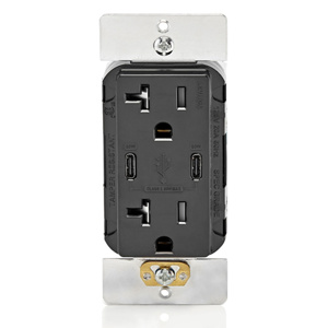 CC2P6-E DECO TYP CC USB 20A 60W BLK