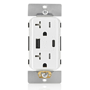 AC2P6-W DECO TYP AC USB 20A 60W WHT
