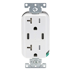 CC2X3-W DECO TYP CC USB 20A 30W WHT