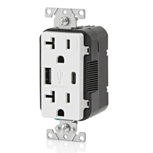 BAC20-W DECO TYP AC USB 20A 18W WHT