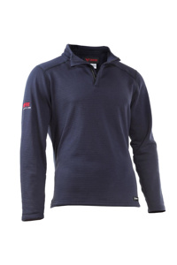 NSA DRIFIRE® POWER GRID™ 1/4 Zip Mockneck Sweatshirts Medium Navy Womens