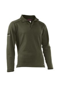 NSA DRIFIRE® POWER GRID™ 1/4 Zip Mockneck Sweatshirts 2XL Olive Green Womens