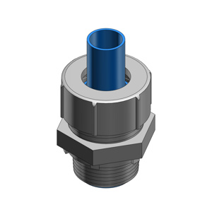 ABB Thomas & Betts LT-M Bullet Series Straight Liquidtight Connectors Insulated 3/4 in Compression x Threaded Steel