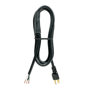 General Cable SJT Power Supply Cords 15 A 125 V 16/3 3 ft Black Straight 5-15R