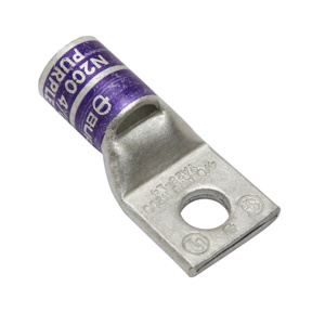 Burndy YA Series Standard Barrel Compression Lugs 5/16 in 1 Hole Purple 4/0 Cu