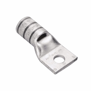 Burndy YA Series Standard Barrel Compression Lugs 1/2 in 1 Hole Gray 4 Cu
