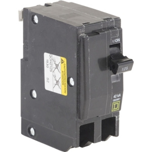 Square D QOH Bolt-on Circuit Breakers 125 A 120/240 VAC 42 kAIC 2 Pole 1 Phase