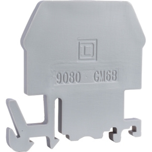 Square D Linergy™ End Barriers Gray 9080GM6 DIN Rail/Track