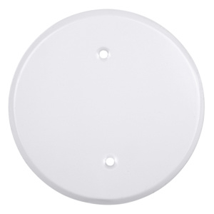 ABB Thomas & Betts Weatherproof Round Outlet Box Covers Blank 5 in White