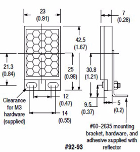 Rockwell Automation 92 Series Photoelectric Sensor Reflectors