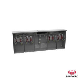 <em class="search-results-highlight">Milbank</em> No Bypass Ringless Meter Sockets 200 A 300 VAC OH/UG with Center Wireway 5 Jaw 4 Position 1 Phase Ground Lug Large Closing Plate