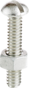 Minerallac Steel Round Head Stove Bolts with Hex Nut