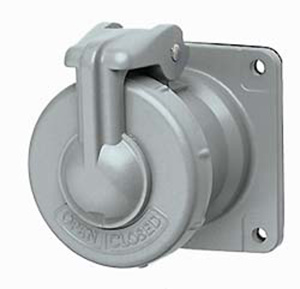 Hubbell-Killark Electric VERSAMATE Series Pin and Sleeve Receptacles 30 A NEMA 3/4/4X 4P3W Hazardous Location Gray