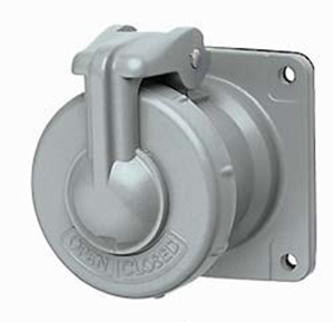 Hubbell-Killark Electric VERSAMATE Series Pin and Sleeve Receptacles 60 A NEMA 3/4/4X 4P4W Hazardous Location Gray