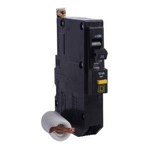 Square D QOB™ GFEP Molded Case Bolt-on Circuit Breakers 25 A 120 VAC 10 kAIC 1 Pole 1 Phase