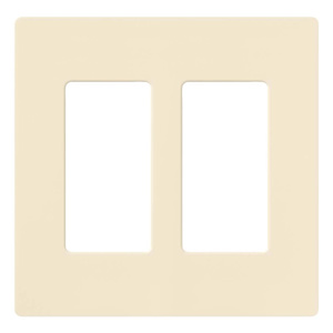 Lutron Standard Decorator Wallplates 2 Gang Almond Plastic Surface
