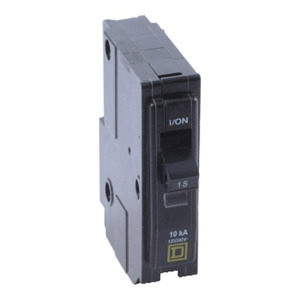 Square D QO™ Series Molded Case Plug-in Circuit Breakers 15 A 120 VAC 10 kAIC 1 Pole 1 Phase