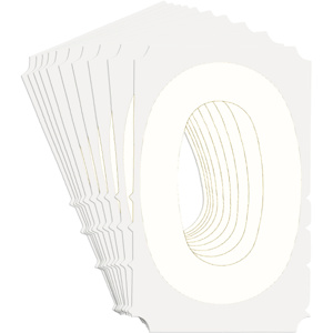 Brady 5130 Series Number and Letter Labels 0 White B-933 Vinyl