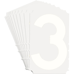 Brady 5130 Series Number and Letter Labels 3 White B-933 Vinyl