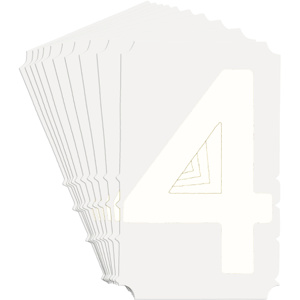 Brady 5130 Series Number and Letter Labels 4 White B-933 Vinyl