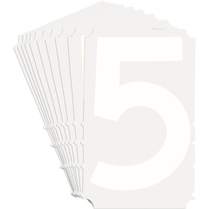 Brady 5130 Series Number and Letter Labels 5 White B-933 Vinyl