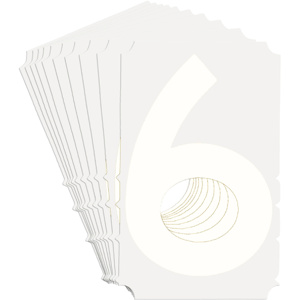 Brady 5130 Series Number and Letter Labels 6 White B-933 Vinyl