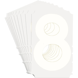 Brady 5130 Series Number and Letter Labels 8 White B-933 Vinyl