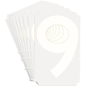 Brady 5130 Series Number and Letter Labels 9 White B-933 Vinyl