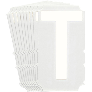Brady 5130 Series Number and Letter Labels T White B-933 Vinyl