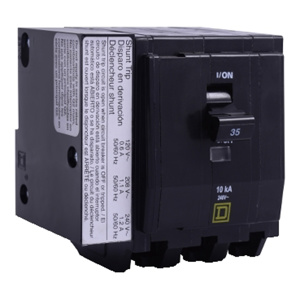 Square D QO™ Shunt-trip Molded Case Plug-in Circuit Breakers 50 A 120/240 VAC 10 kAIC 3 Pole 3 Phase