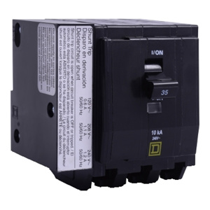 Square D QO™ Shunt-trip Molded Case Plug-in Circuit Breakers 60 A 120/240 VAC 10 kAIC 3 Pole 3 Phase