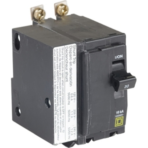 Square D QOB Series Shunt-trip Molded Case Bolt-on Circuit Breakers 30 A 120/240 VAC 10 kAIC 2 Pole 1 Phase