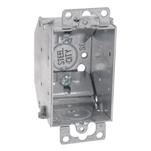 ABB Thomas & Betts Steel City® Bracketed Switch Boxes Switch/Outlet Box Ears 2-1/4 in Metallic