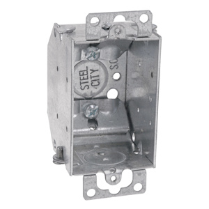 ABB Thomas & Betts Steel City® Bracketed Switch Boxes Switch/Outlet Box Ears Metallic 2-1/4 in