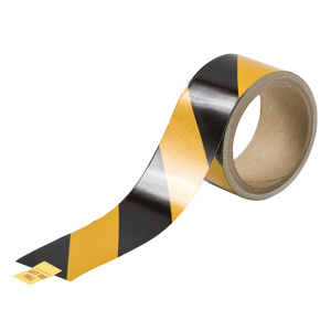 Brady Reflective Black & Yellow Striped Tape Black/Yellow 2 in x 15 ft