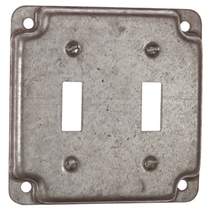ABB Thomas & Betts RS1 Series Square Box Surface Covers 2 Toggle Switch Steel