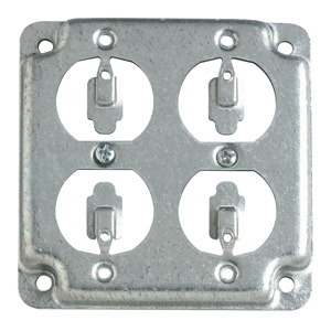 ABB Thomas & Betts RS1 Series Square Box Surface Covers 2 Duplex Receptacle Steel