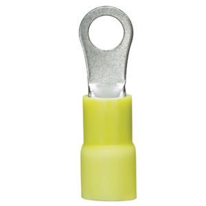 Panduit PV-RX Series Insulated Ring Terminals 12 - 10 AWG 3/8 in Yellow