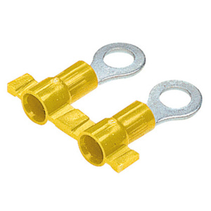 Panduit PV-RB Series Insulated Ring Terminals 12 - 10 AWG 3/8 in Yellow