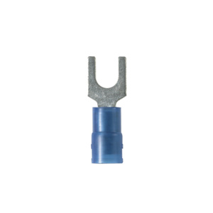Panduit Insulated Loose Piece Fork Terminals 16 - 14 AWG Butted Seam Funnel Barrel Nylon Blue