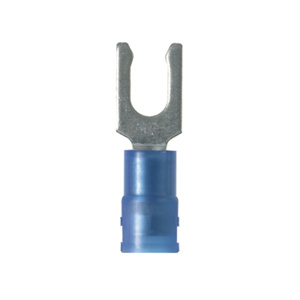 Panduit Insulated Locking Loose Piece Fork Terminals 18 - 14 AWG Butted Seam Funnel Barrel Nylon Blue