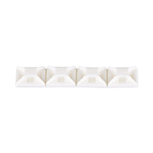 Panduit 4-way Cable Tie Mounts White Adhesive Mount