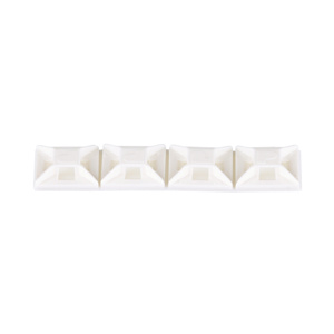 Panduit 4-way Cable Tie Mounts White Adhesive Mount