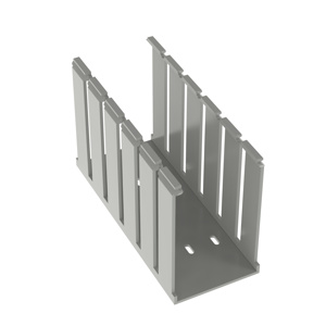 Panduit Panduct® Type G Wide Slot Wire Duct 3 in x 5 in x 6 ft Light Gray Cover Not Included