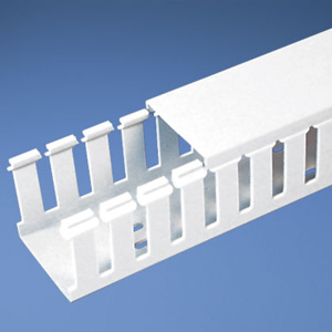 Panduit Panduct® Type G Wide Slot Wire Duct 4 in x 5 in x 6 ft White Cover Not Included